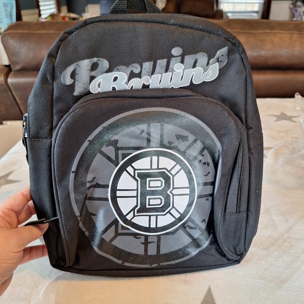Brand New NHL Boston Bruins Mini Backpack‎ - Black Team Sport